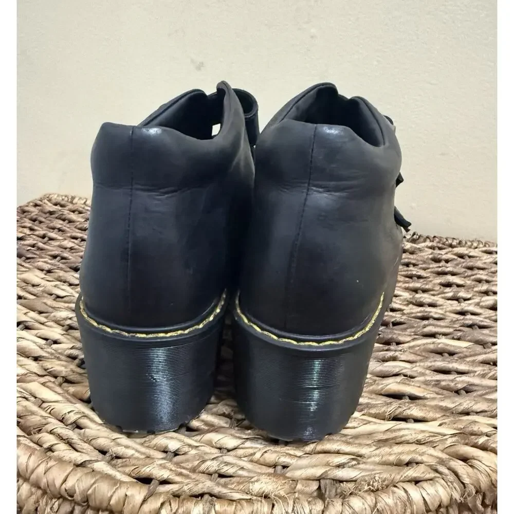 Dr. Martens Coppola Platform Ankle Boots Buckle Black Goth Women’s Size 9